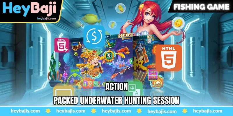 Ocean King Jackpot Fishing Game at Heybaji - Chasing Massive Rewards 3 Action-packed underwater hunting session