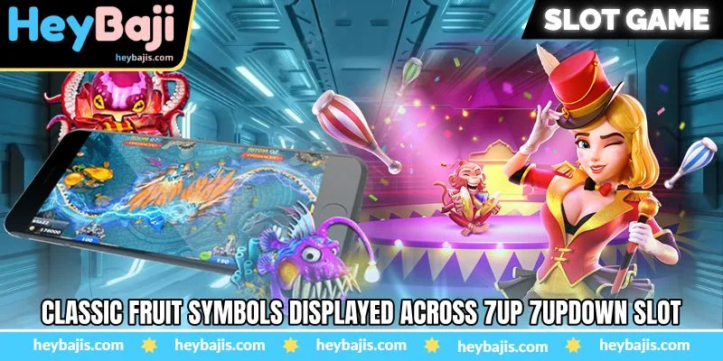 7up 7updown Slot - Exploring A Classic Fruit-Themed Hot Game Casino at Heybaji 2 Classic fruit symbols displayed across 7up 7updown Slot